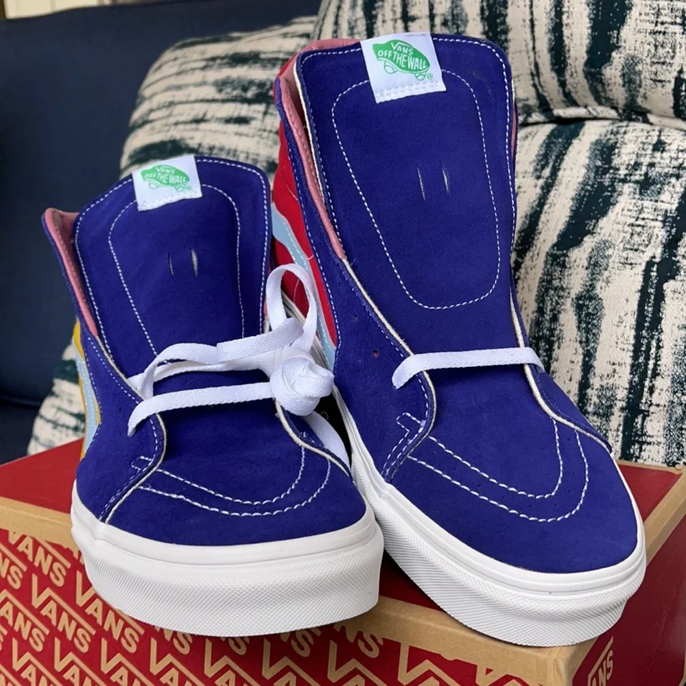 Vans Sk8-Hi Sunshine Multi/True White MENS - Picture 8 of 16